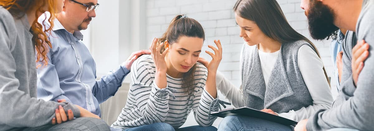 Support group session for addiction recovery at Twin Town Treatment Centers.