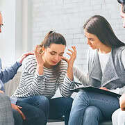 Support group session for addiction recovery at Twin Town Treatment Centers.